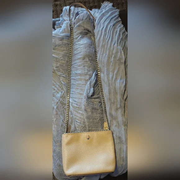 Kate Spade New York: Sm Polly Convertible Crossbody Chain Strap Purse Taupe Gray - Picture 3 of 10